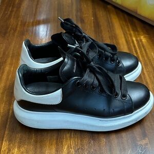 Alexander McQueen Exaggerated Sole Sneakers Black and White.